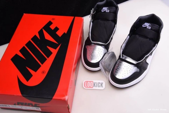 1st Kicks Shoes 1 JORDAN SILVER AIR TOE CD0461-001 WMNS OG HIGH 0713